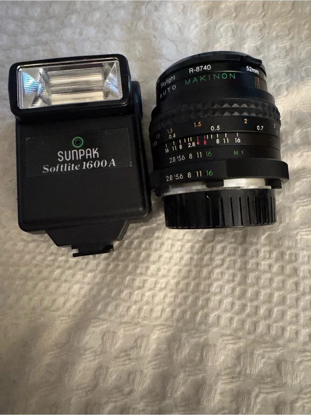 X-7 Minolta Black SLR Camera with Telephoto Lens